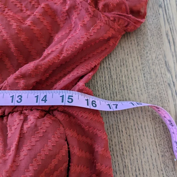 Elegant Rust Orange Midi Dress - Picture 10 of 13